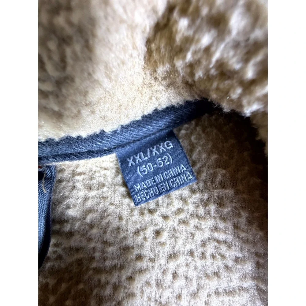 Free Country Fleece Jacket Mens 2XL 50-52 Camel Long Sleeve Full Zip Winter